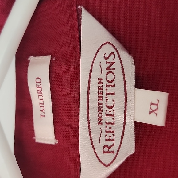 Women's Red Button-Up Jacket - Picture 2 of 5